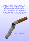 Papa, arrête la cigarette pour vivre plus longtemps